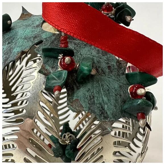 Emilia Castillo Stamped Christmas Tree Ornament Silver 925 Mexico TO-85 VINTAGE - Picture 11 of 13